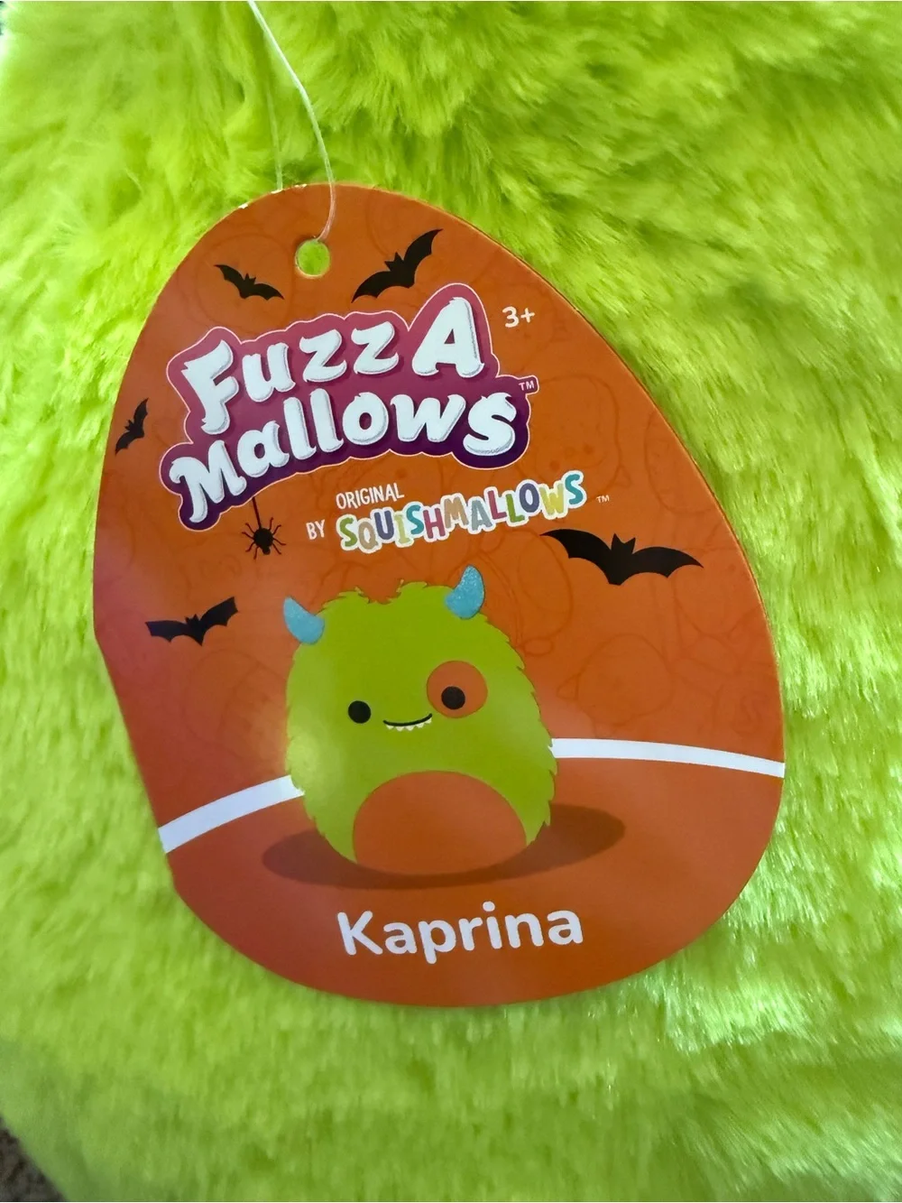 Squishmallow FuzzAmallows Kiko, Kaprina, and Emily and a Plush Ghost Blanket